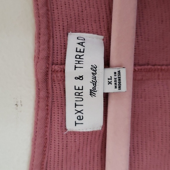 Texture and thread madewell button tien front v neck tank, ribbed, women's XL - Picture 5 of 7